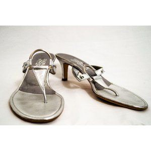 Salvatore Ferragamo Silver Heels